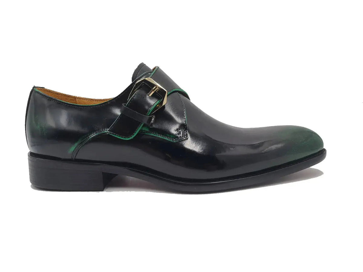 Carrucci Shoes Single Monk Slip On Soft Calf Patent Leather KS479 15P side view