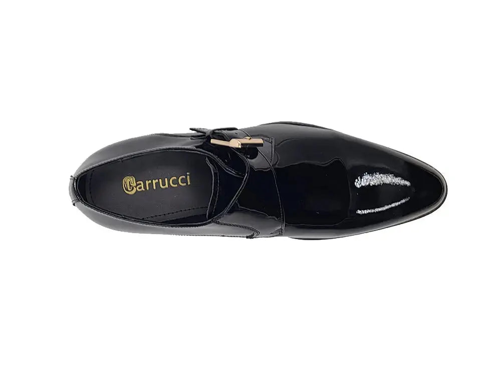 Carrucci Shoes Single Monk Slip On Soft Calf Patent Leather KS479 15P view 19