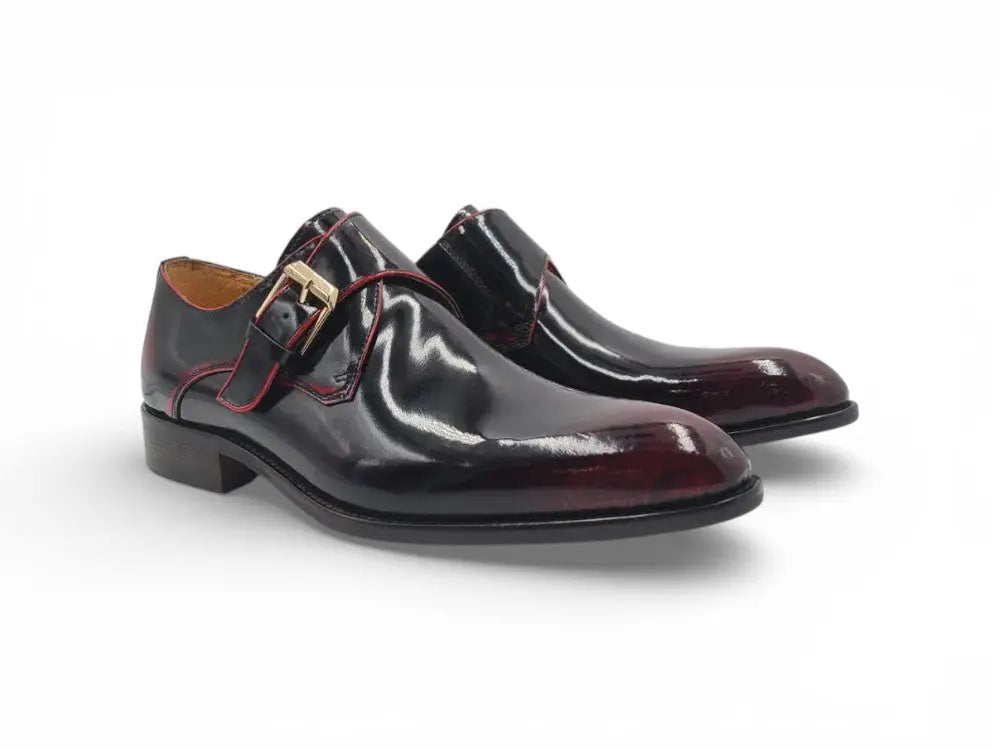 Carrucci Shoes Single Monk Slip On Soft Calf Patent Leather KS479 15P view 6