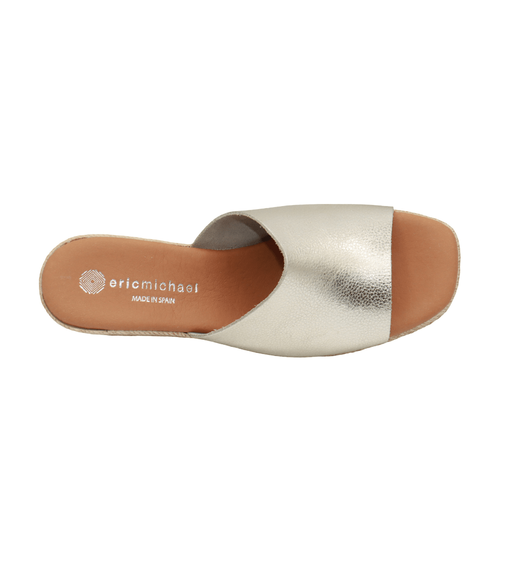 Eric Michael Spira Pebble Grain Leather Wedge Sandal