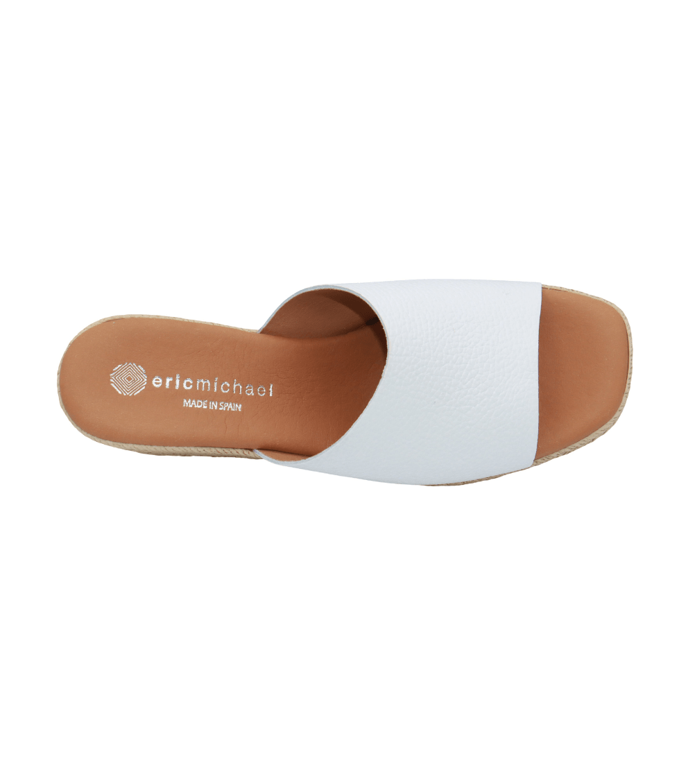 Eric Michael Spira Pebble Grain Leather Wedge Sandal