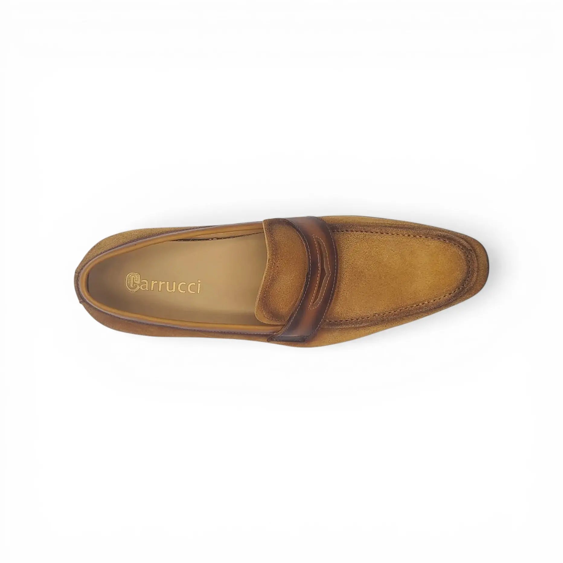 Carrucci Shoes KS Timeless Luxe Elegant Penny Loafer Suede KS550 01S detail view