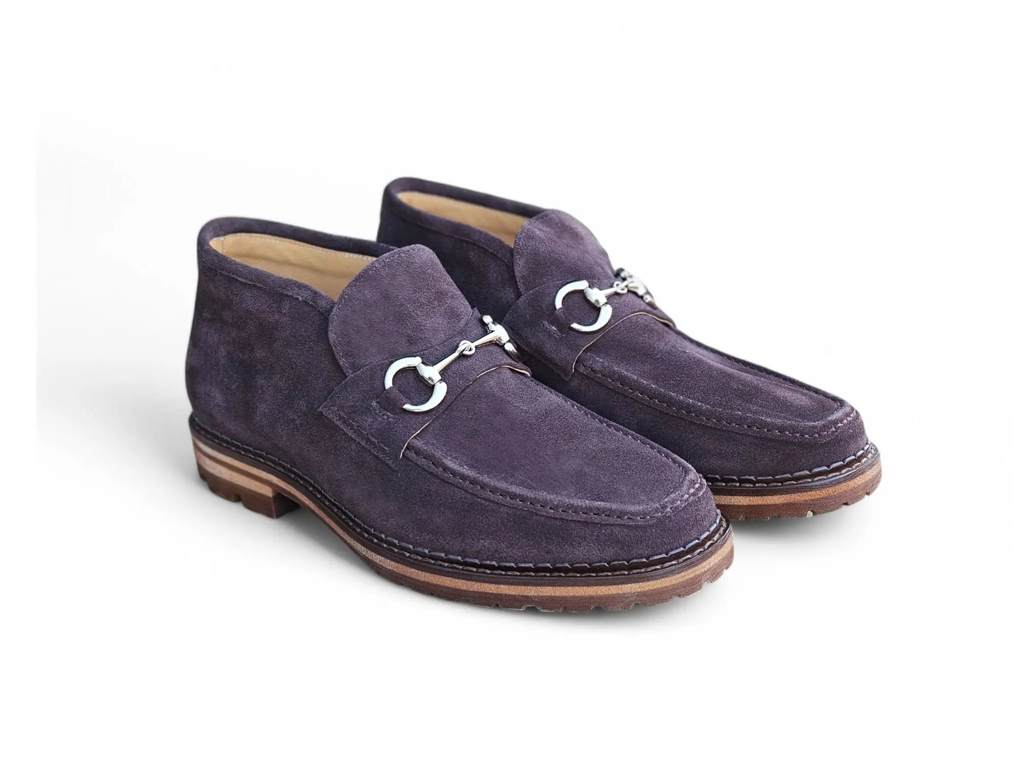 Carrucci Shoes Men's Horsebit Suede Ankle Boot Classic Style And Comfort back view