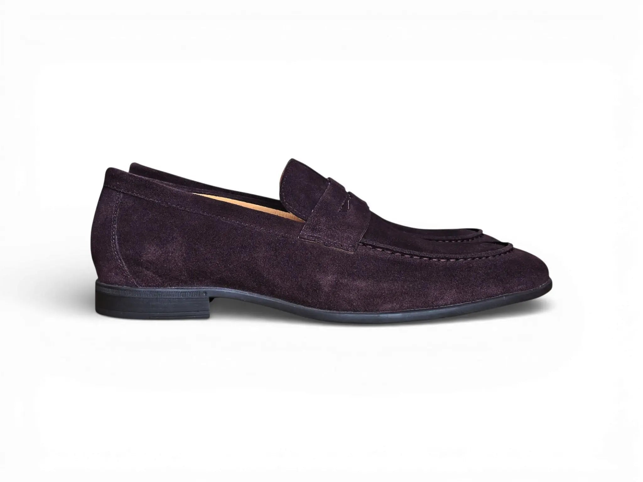 Suede Penny Loafer with Flexible Outsole Carrucci Shoes Men's
