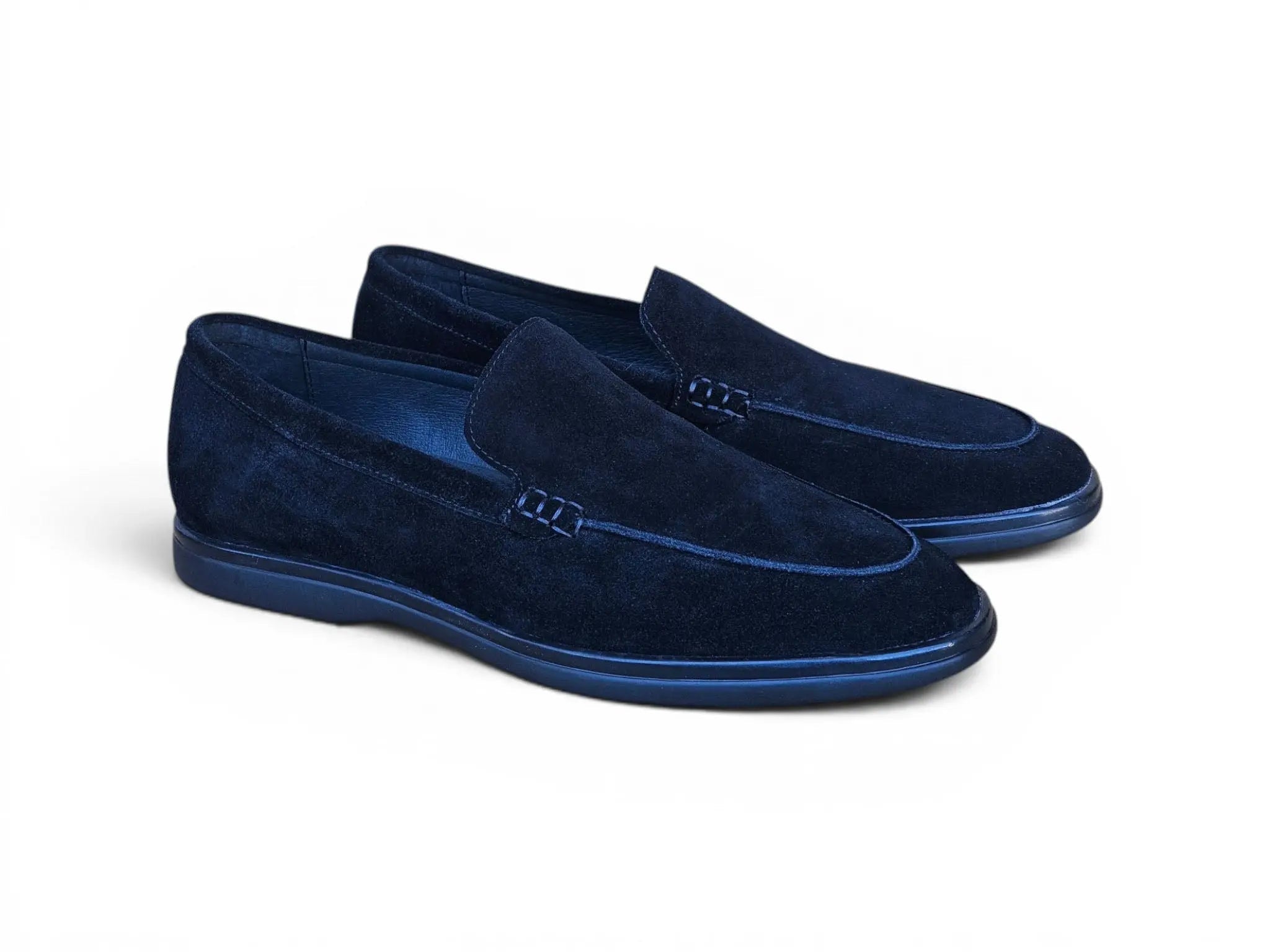 Carrucci Shoes Men's Supple Suede Loafer Slip On Lightweight Cushioned Footbed KS715 01S