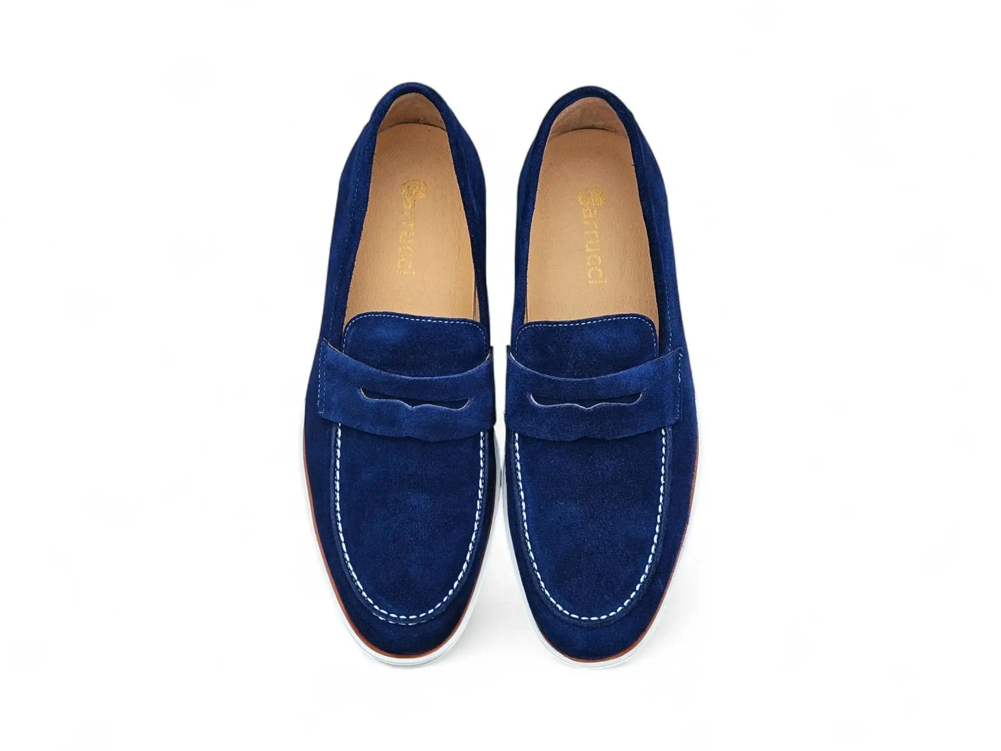 Carrucci Shoes Supple Suede Penny Loafer Sporty Sole Premium KS660 03S view 12