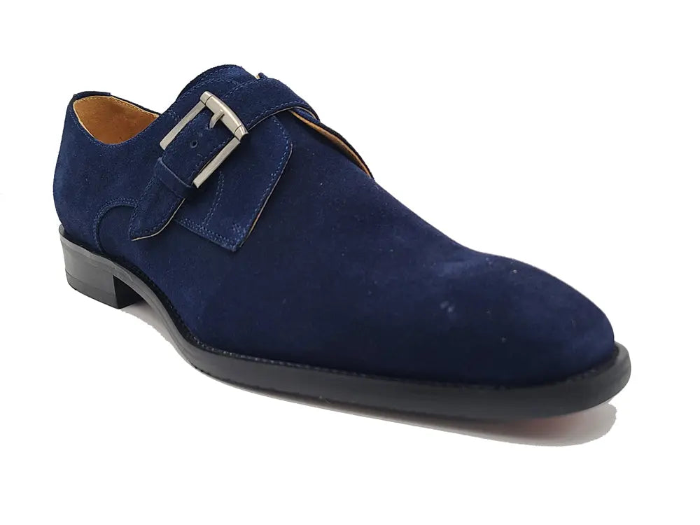 Supple Suede Single Monk Carrucci Shoes Men's
