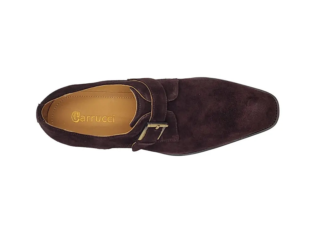 Supple Suede Single Monk Carrucci Shoes Men's