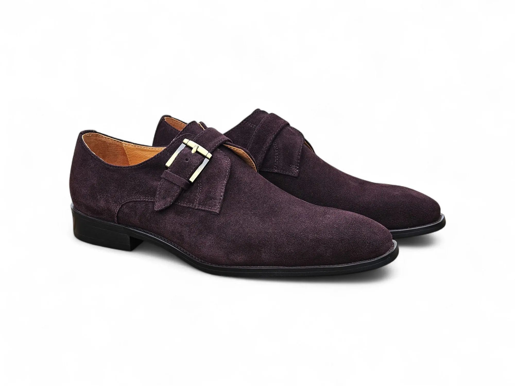 Supple Suede Single Monk Carrucci Shoes Men's