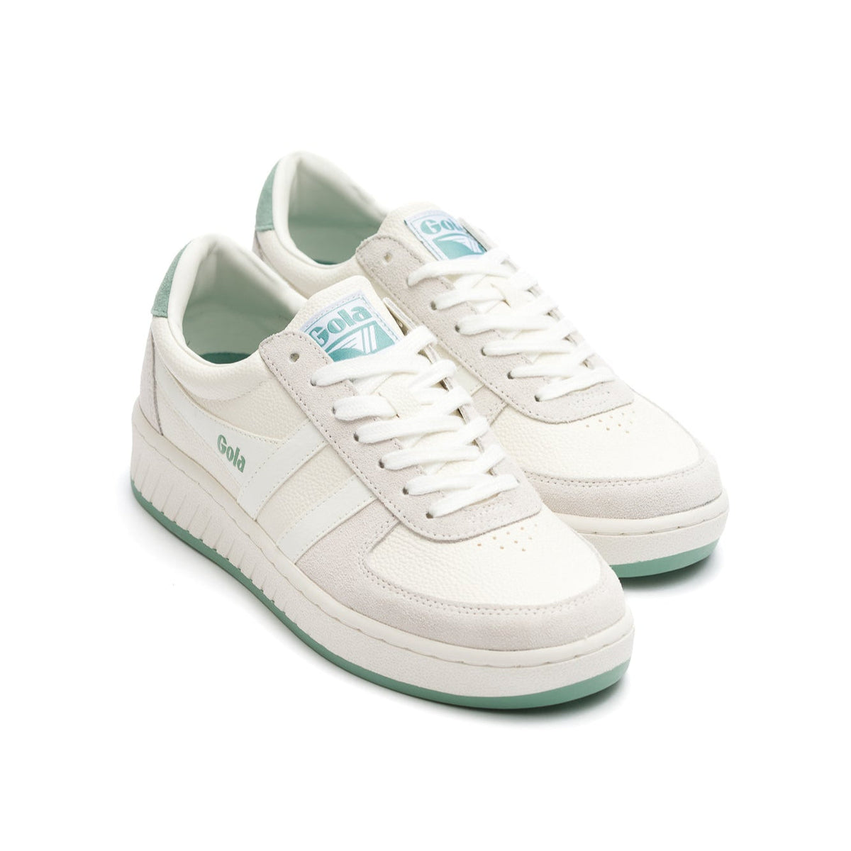 Gola Classics Women's Grandslam '88 Sneakers - White/White/Green Mist