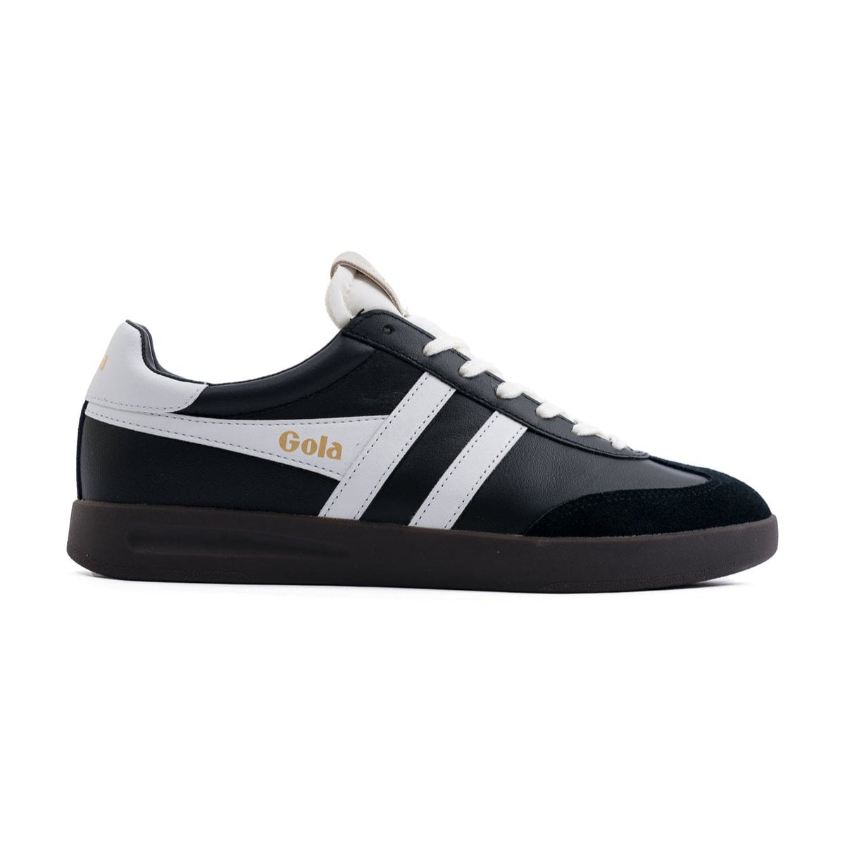 Gola Cyclone Men's Shoes - Leather Black/White/Dark Gum