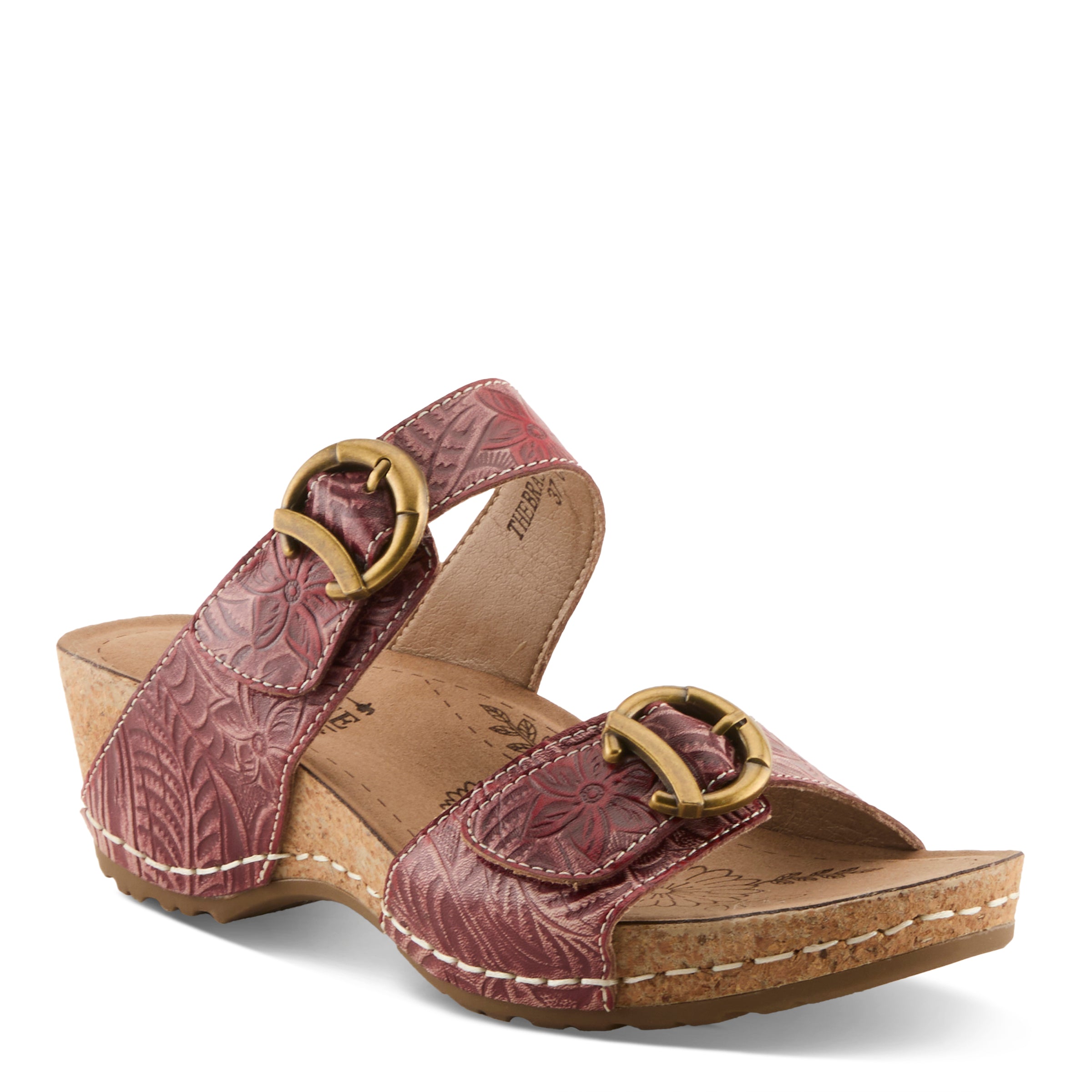 L'Artiste L'ARTISTE THEBRASSRING SANDALS sandal in tan multi with handcrafted leather design