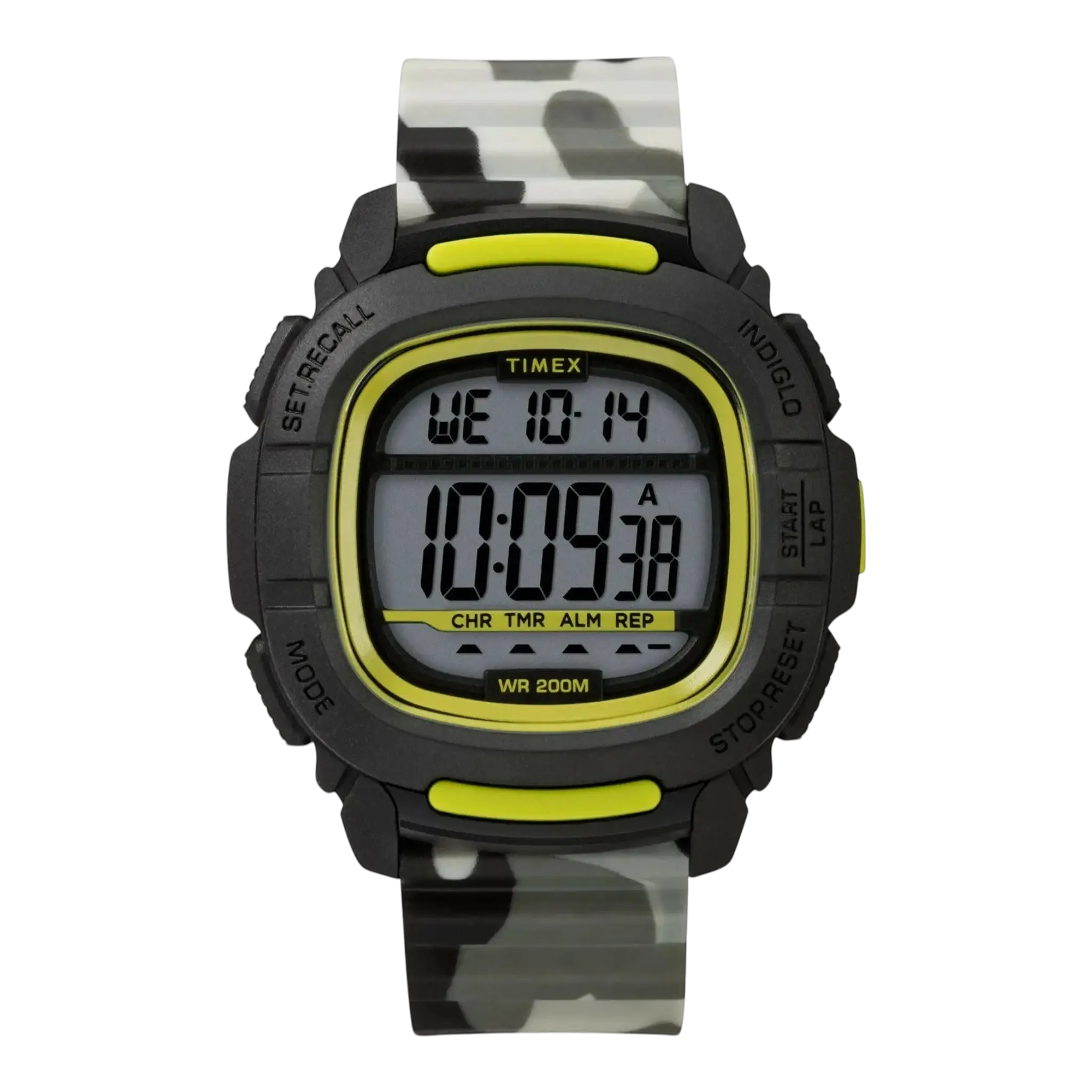 Timex Boost Shock 47mm Men Watch Black/Lime/Camo