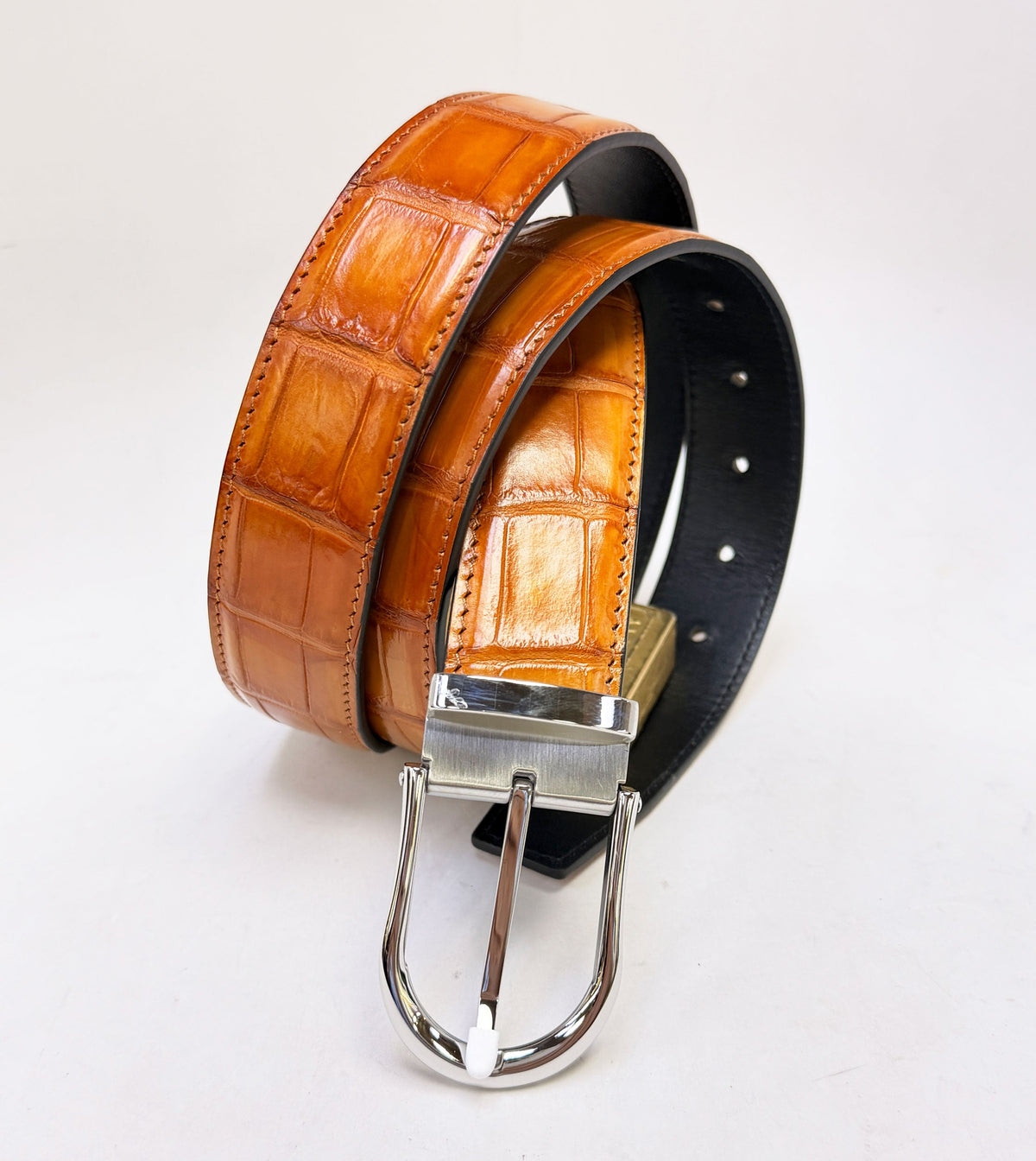 Maurice Chancellor Alligator Oxford - Tangerine – product view 3