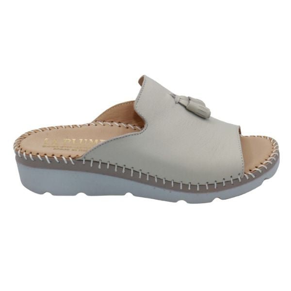 Tassle Leather Whip-Stitched Slide