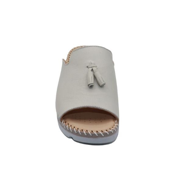 Tassle Leather Whip-Stitched Slide