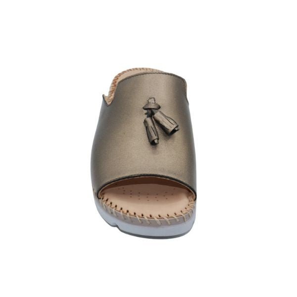 Tassle Leather Whip-Stitched Slide