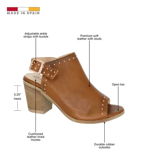 Eric Michael Tabitha Women’s Studded Block Heel Sandal