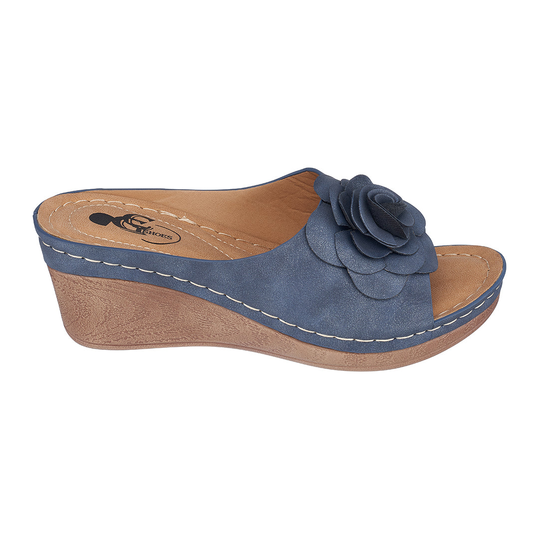 Women's Tokyo Navy Wedge Sandals – product view 2