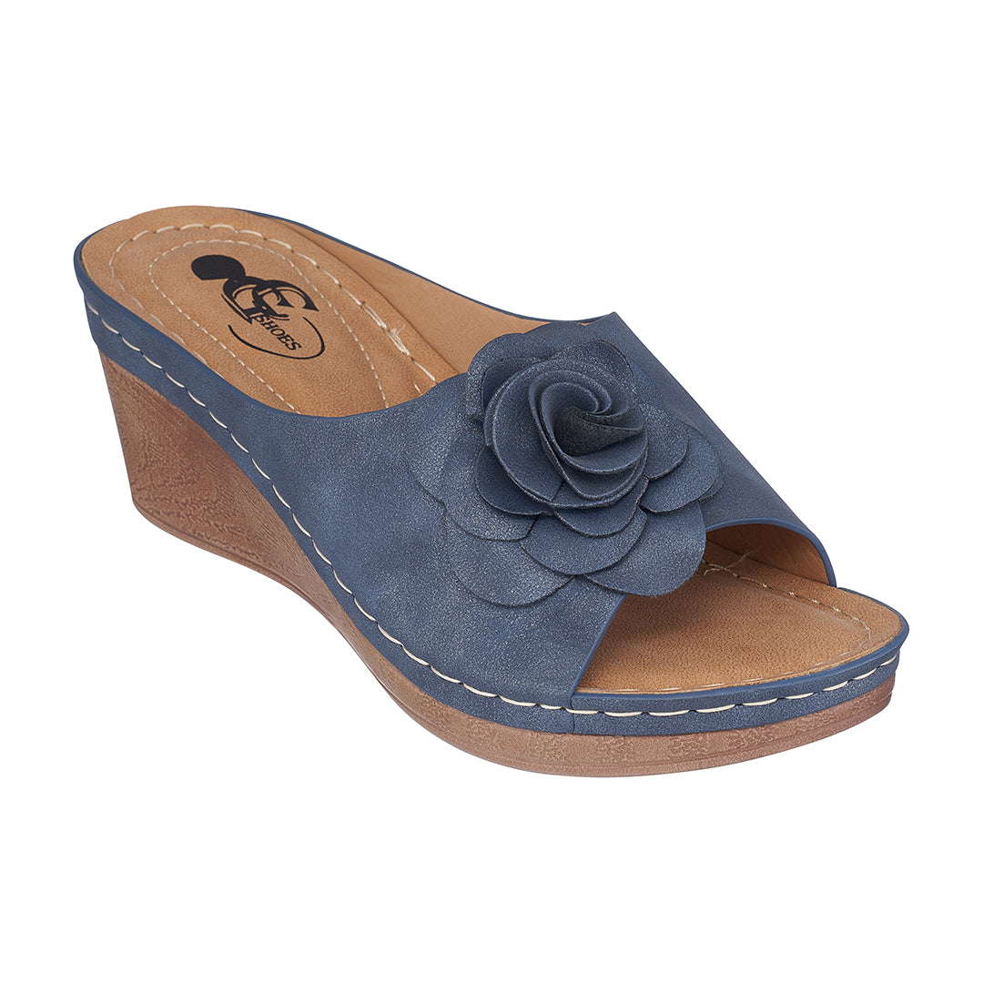 Women's Tokyo Navy Wedge Sandals – product view 1