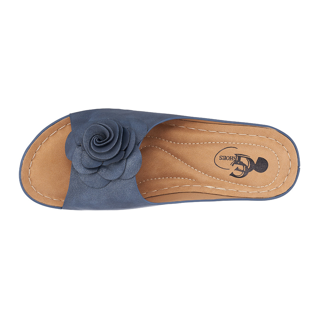 Women's Tokyo Navy Wedge Sandals – product view 3