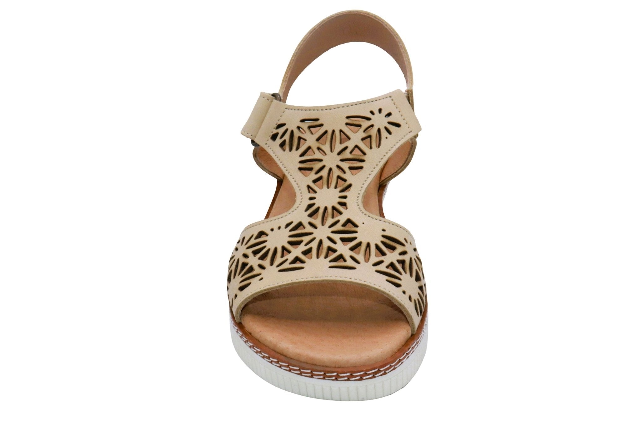Eric Michael Trudy Geometric Leather Womens Sandal