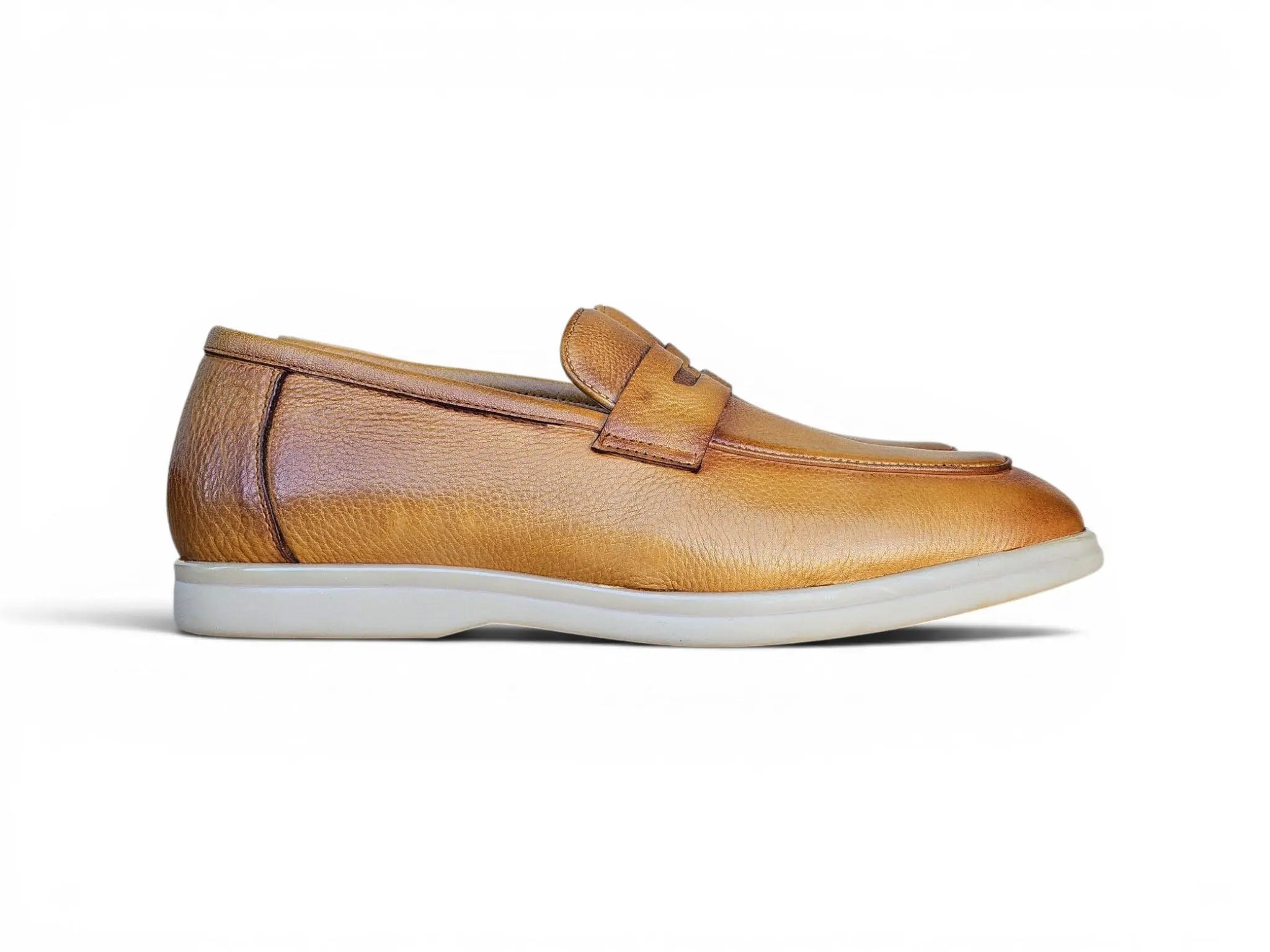 Carrucci Shoes Men's KS Unisex Classic Penny Loafer Calfskin Leather KS715 02