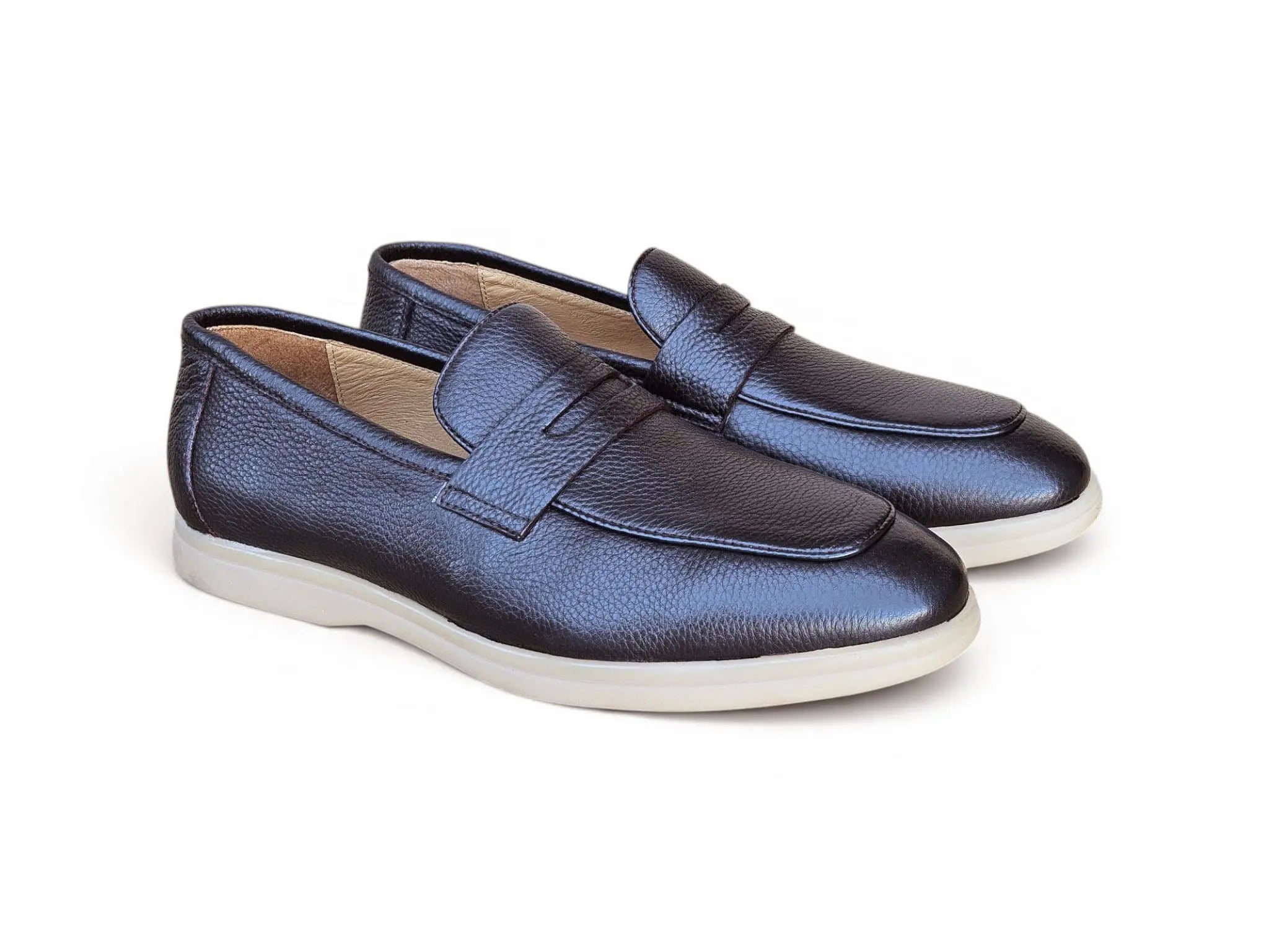 Carrucci Shoes Men's KS Unisex Classic Penny Loafer Calfskin Leather KS715 02