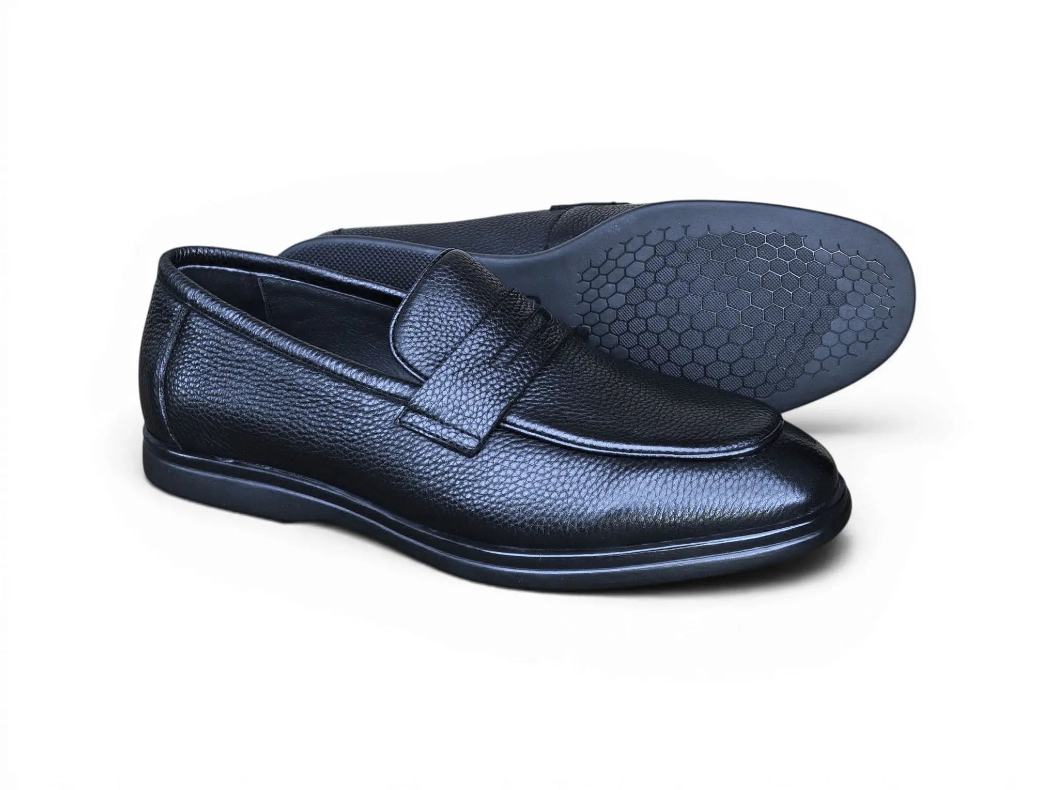 Carrucci Shoes Men's KS Unisex Classic Penny Loafer Calfskin Leather KS715 02