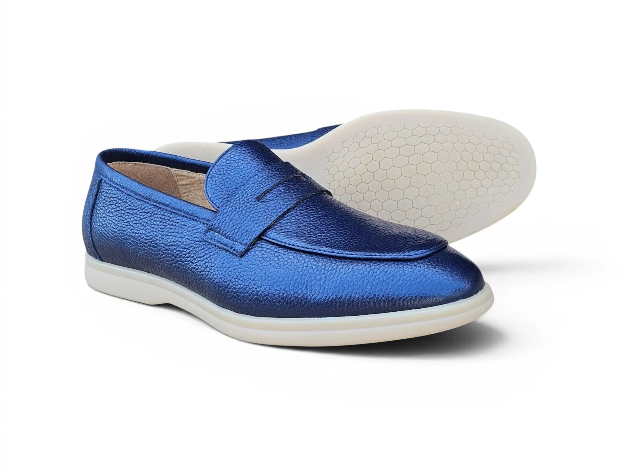 Carrucci Shoes Men's KS Unisex Classic Penny Loafer Calfskin Leather KS715 02
