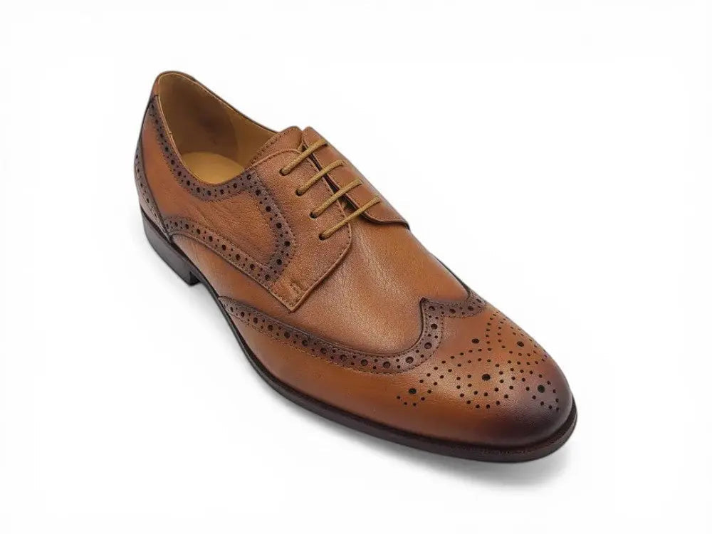 Carrucci Shoes Blucher Style Oxford Tumbled Calf Leather Flex Sole KS621 01 view 9