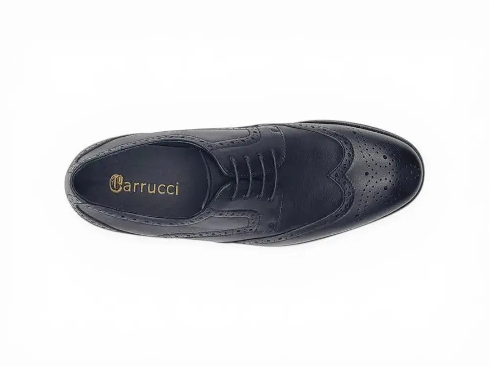 Carrucci Shoes Blucher Style Oxford Tumbled Calf Leather Flex Sole KS621 01 view 13