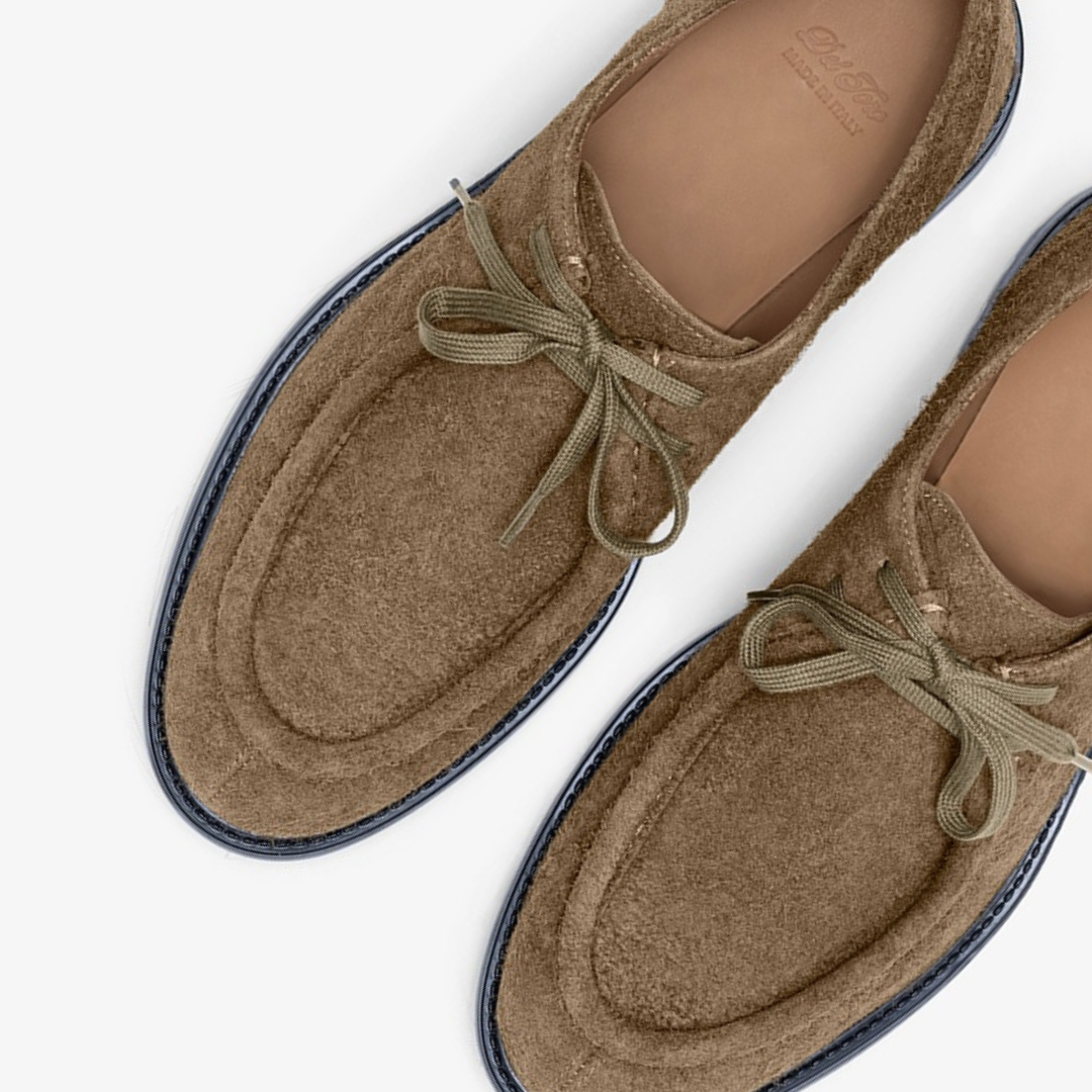 Del Toro Shoes Men's Antelope Textured Suede Tuscan Moc Boot