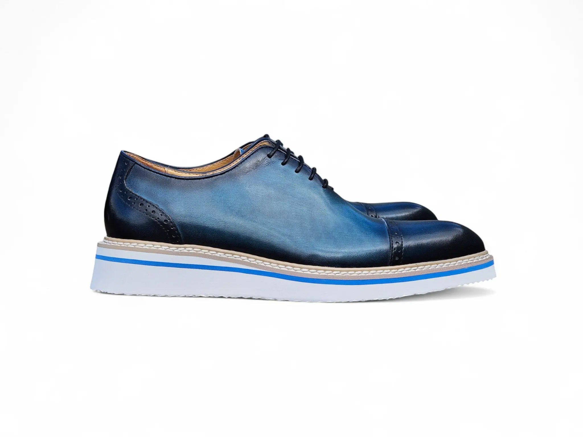 Carrucci Shoes Elegant Two Tone Cap Toe Calfskin Oxford KS552 20T view 13