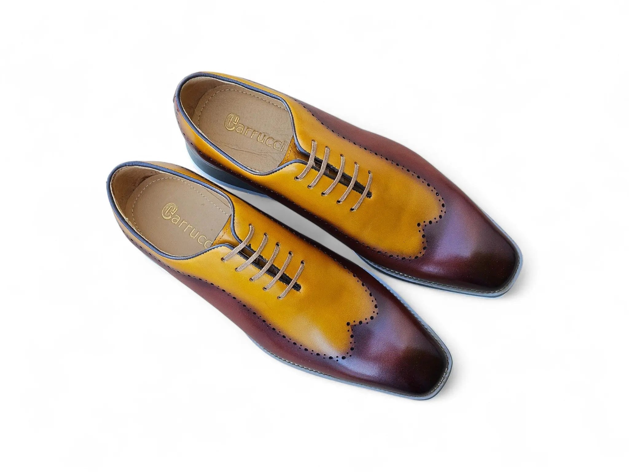 Carrucci Shoes Two Tone Oxford Men's Calfskin Leather KS515 33T view 10