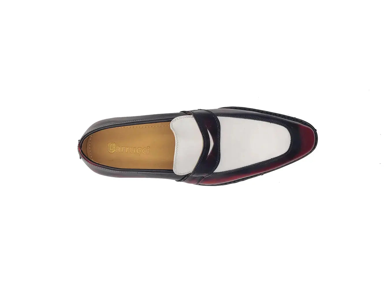 Carrucci Shoes Two Tone Patent Leather Penny Loafer Leather KS480 102PT view 11