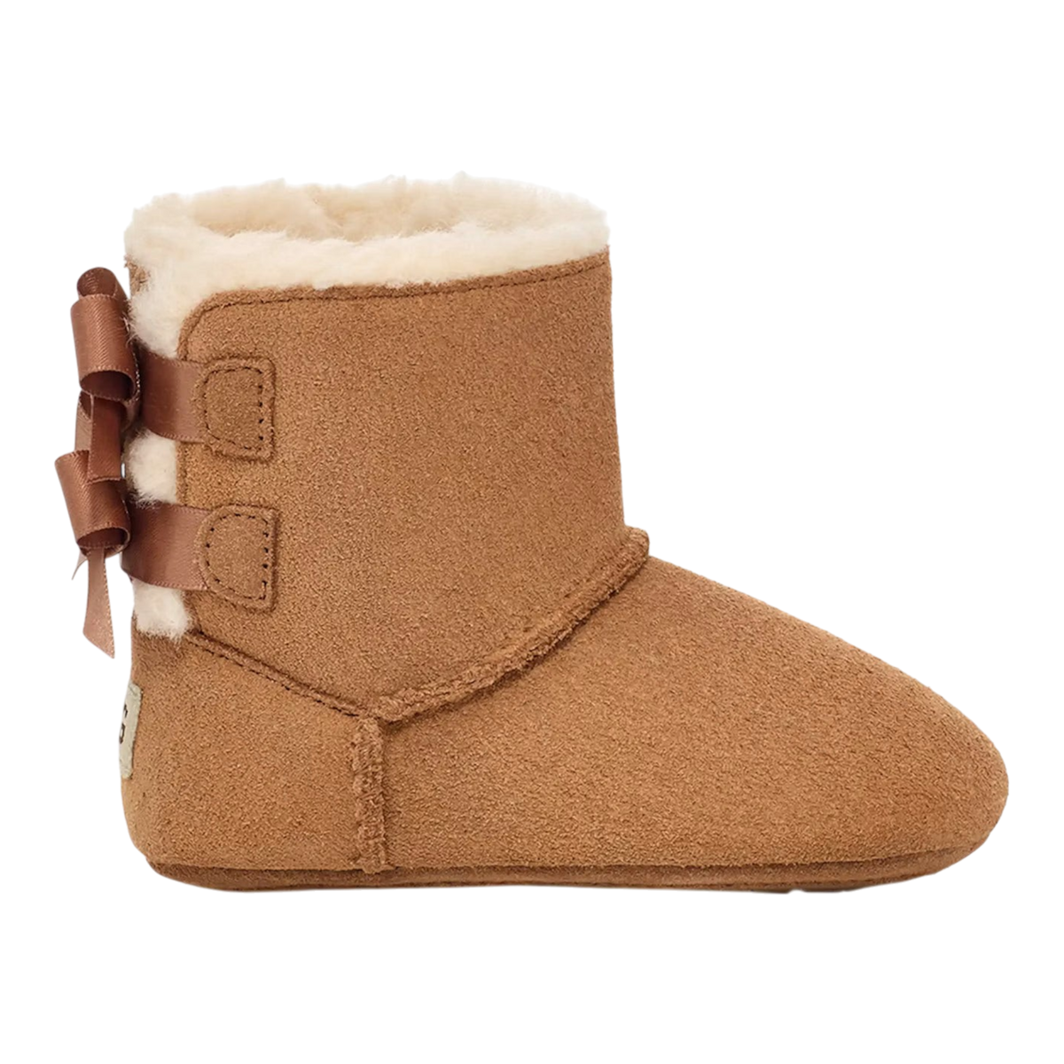 UGG Baby Bailey Bow Crib Toddlers' (TD) Booties — Chestnut Sheepskin