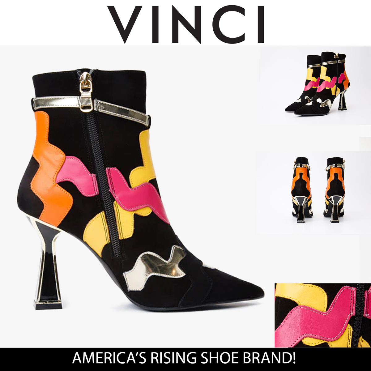 Vinci Leather The Tario Black Suede Leather Ankle Women Boot – product view 5