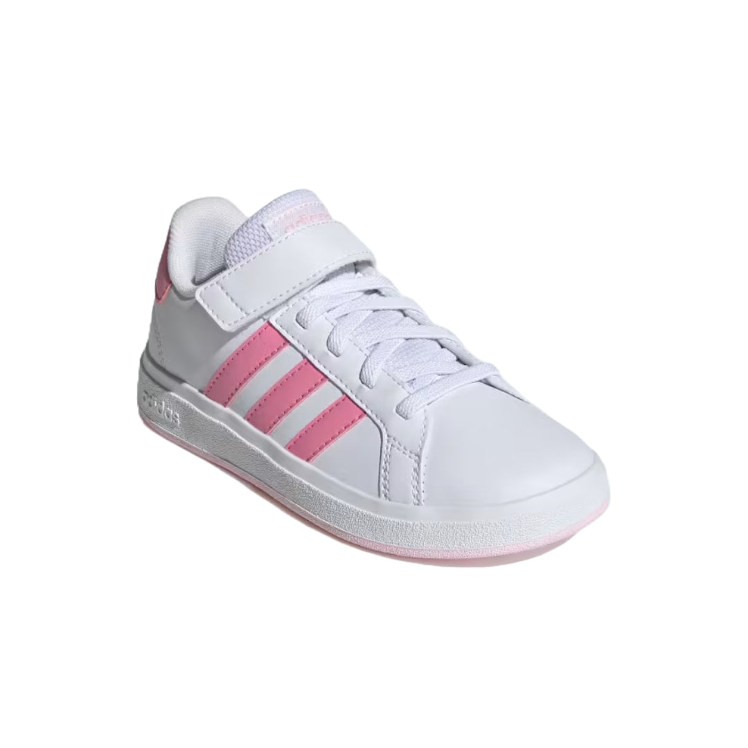 adidas Unisex Kid's Grand Court 2.0 Elastic Lace Shoes