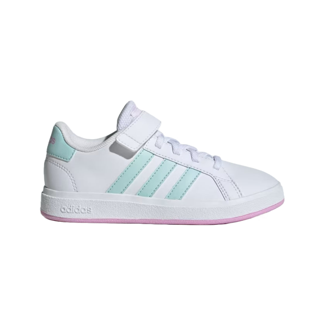 adidas Unisex Kid's Grand Court 2.0 Elastic Lace Shoes