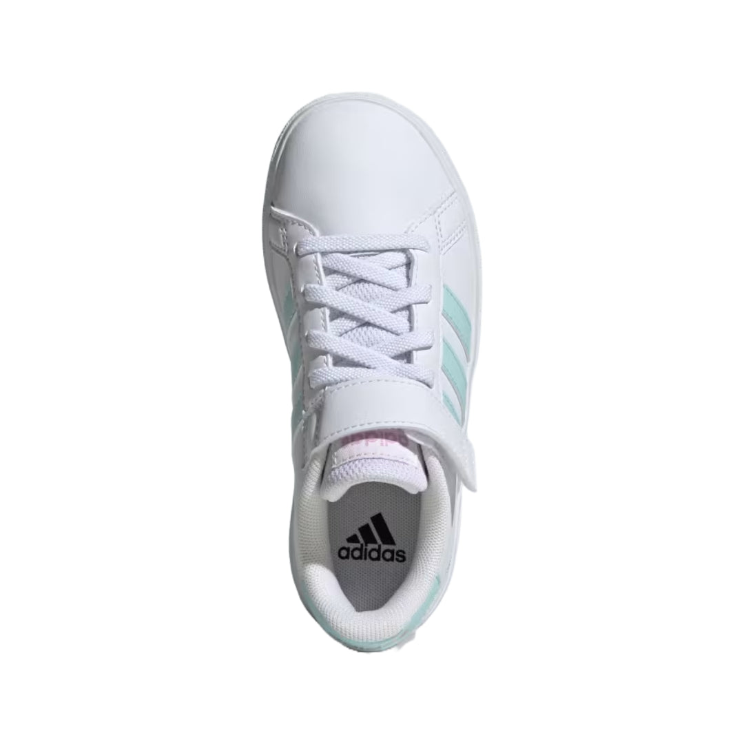 adidas Unisex Kid's Grand Court 2.0 Elastic Lace Shoes