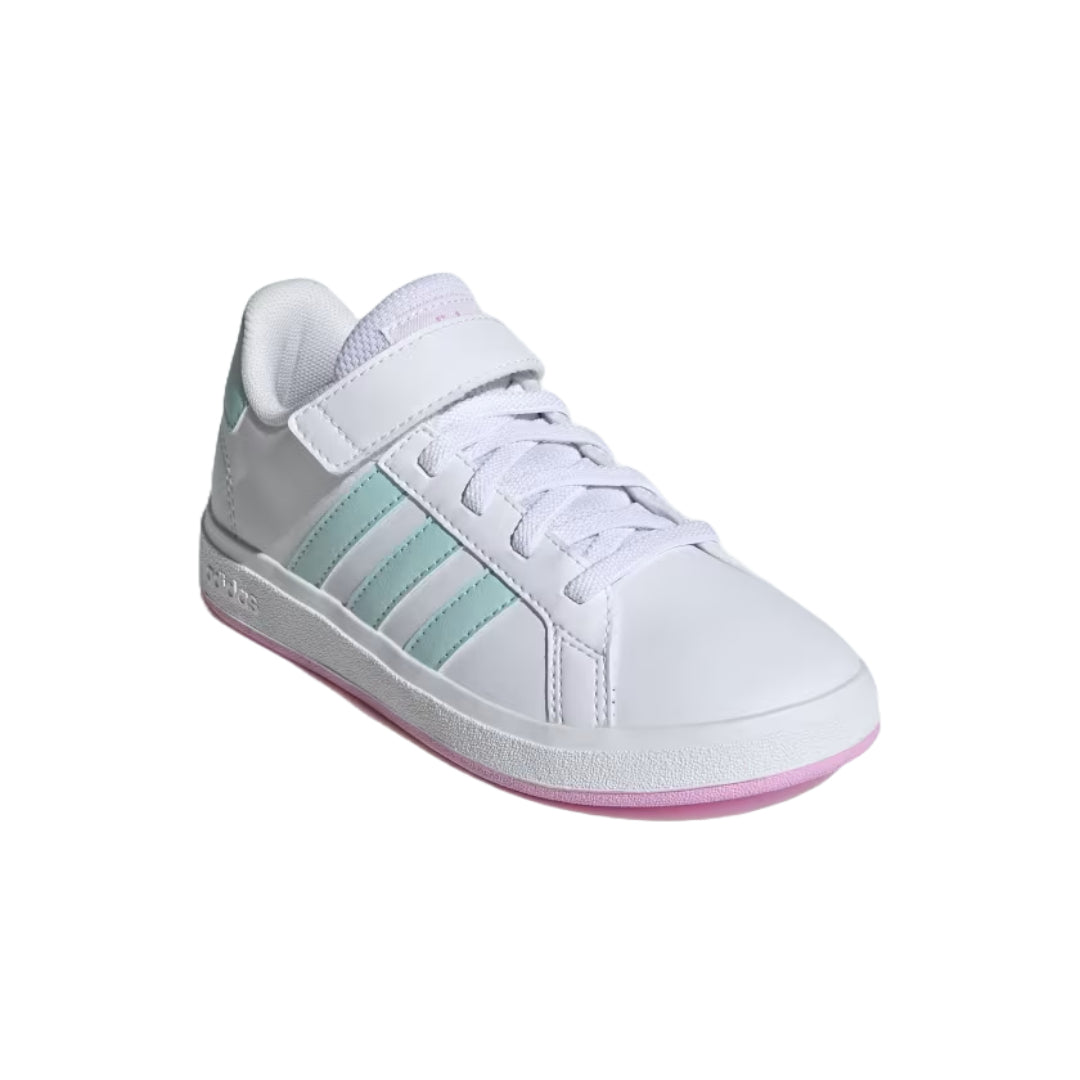 adidas Unisex Kid's Grand Court 2.0 Elastic Lace Shoes