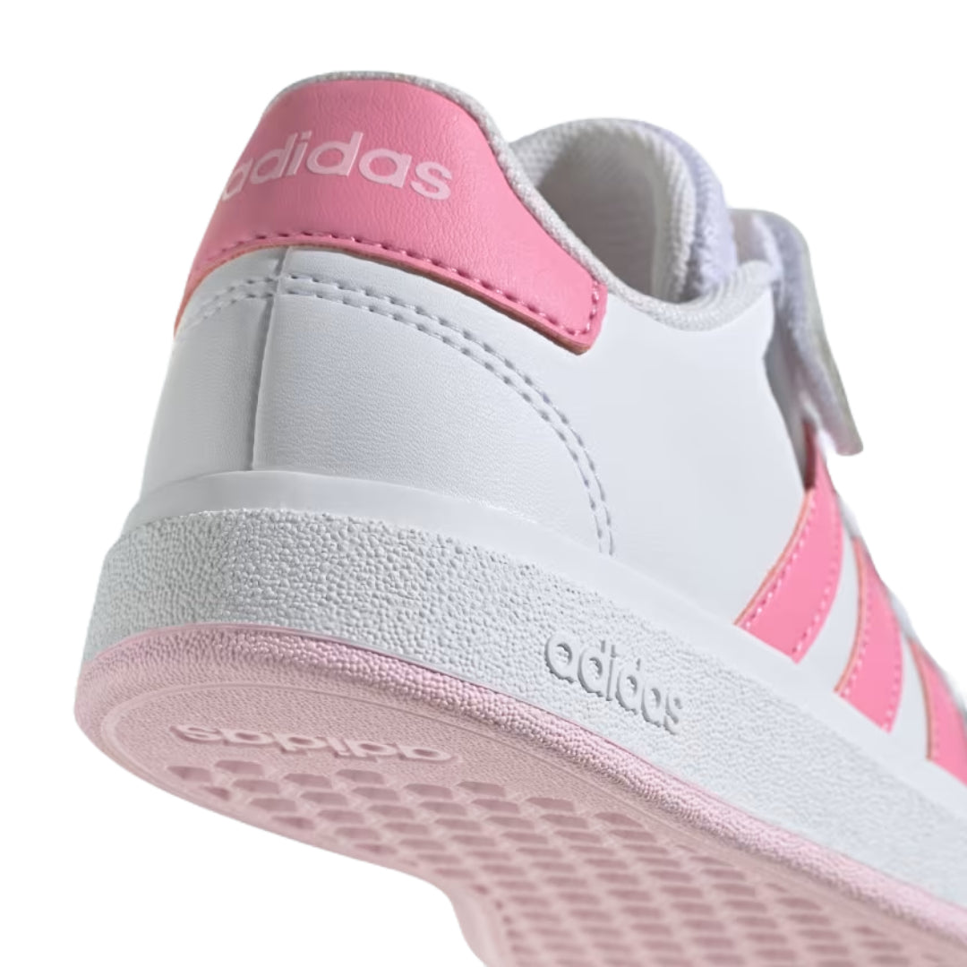 adidas Unisex Kid's Grand Court 2.0 Elastic Lace Shoes