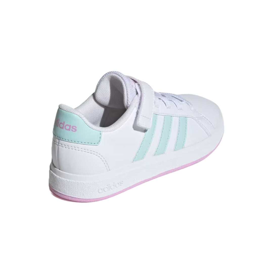 adidas Unisex Kid's Grand Court 2.0 Elastic Lace Shoes