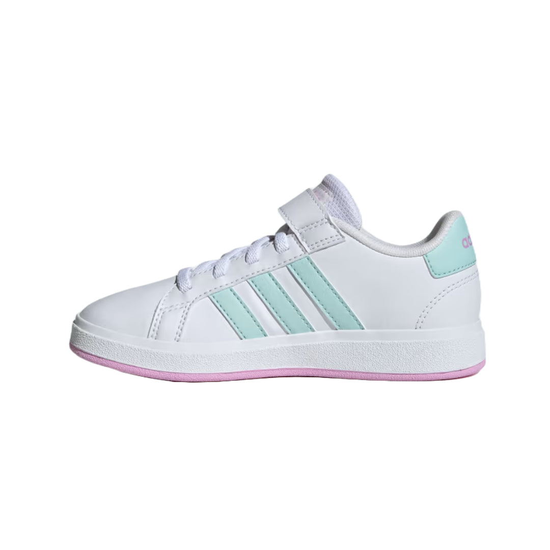 adidas Unisex Kid's Grand Court 2.0 Elastic Lace Shoes