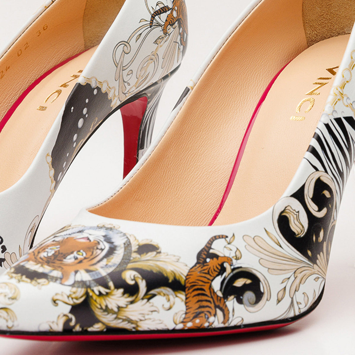 Vinci Leather The Perugia White Leather Pump Women Shoe – product view 3
