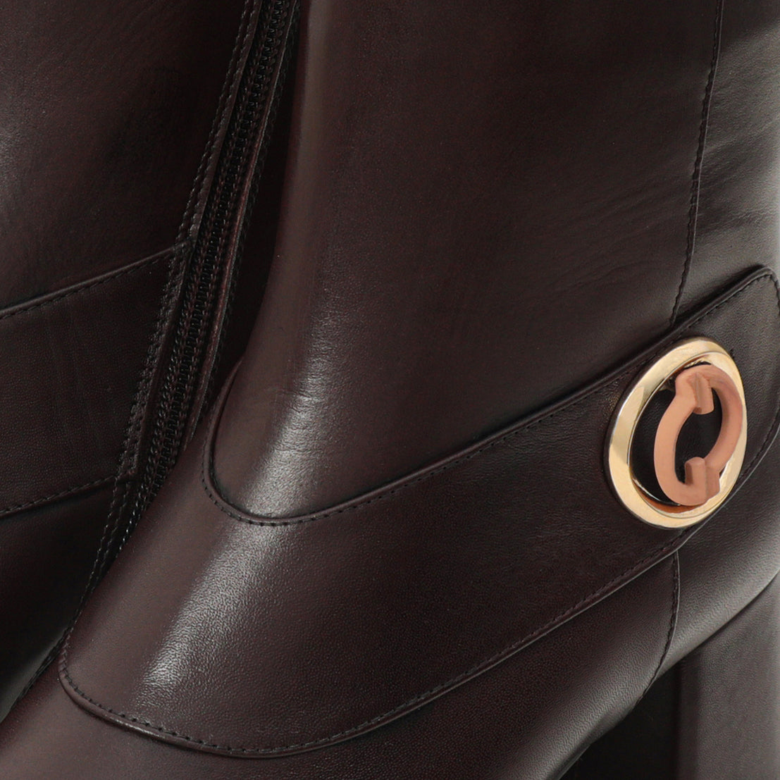 Vinci Leather The Windsor Brown Leather Block Heel Women Boot – product view 4