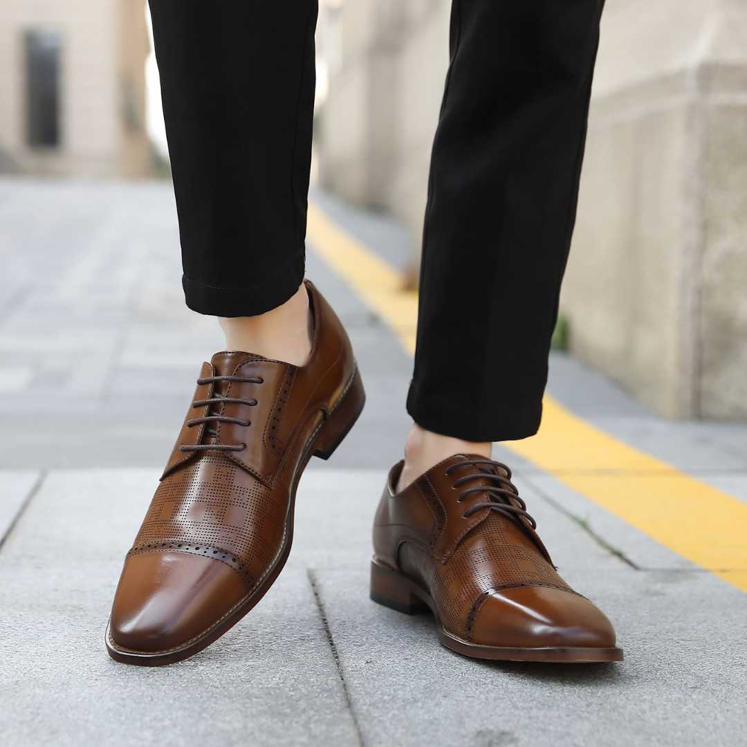 Amali Reno Cognac Oxfords — product view 2