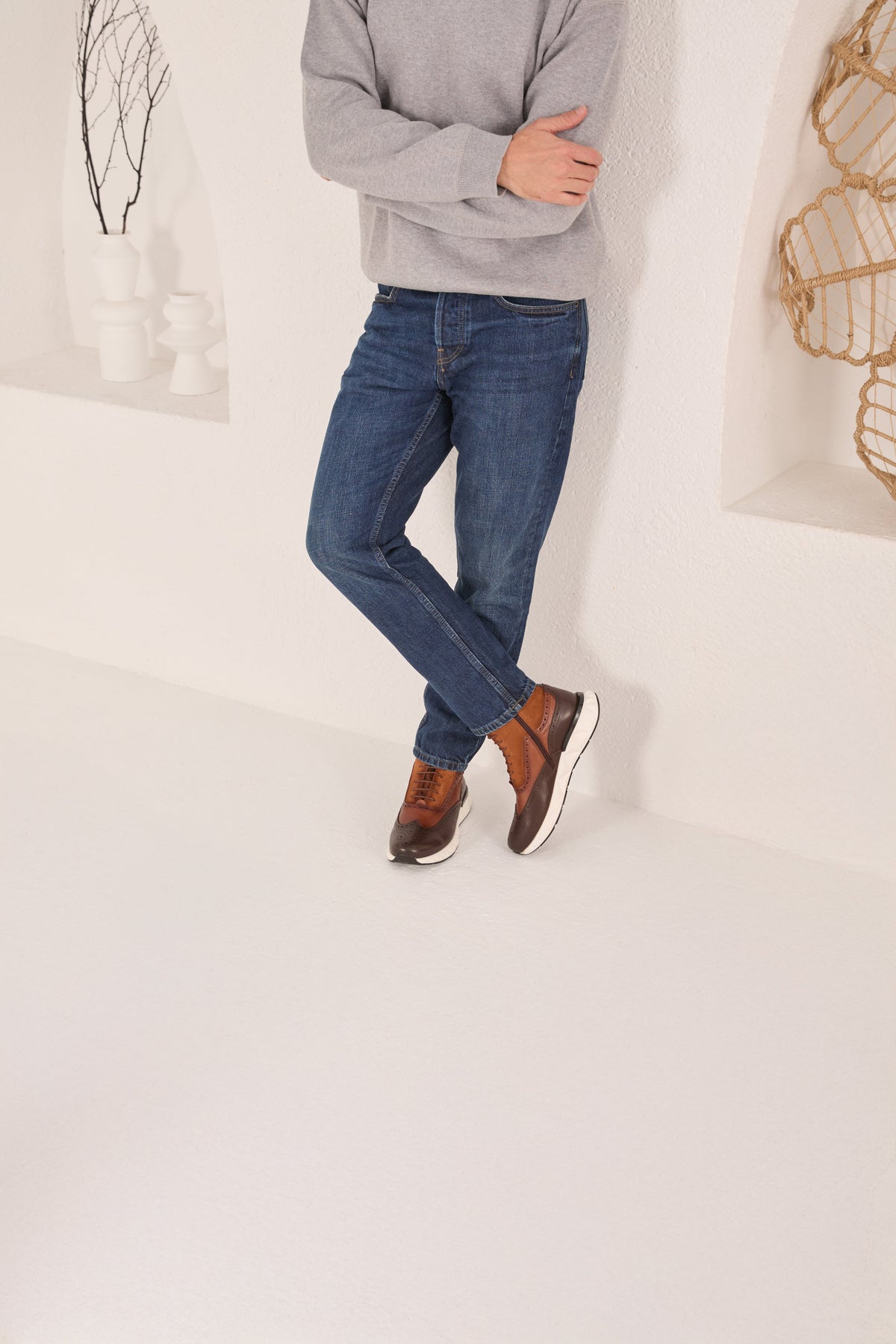 Vinci Leather The Regent Brown Leather Wingtip Brogue Men Casual Boot – product view 16
