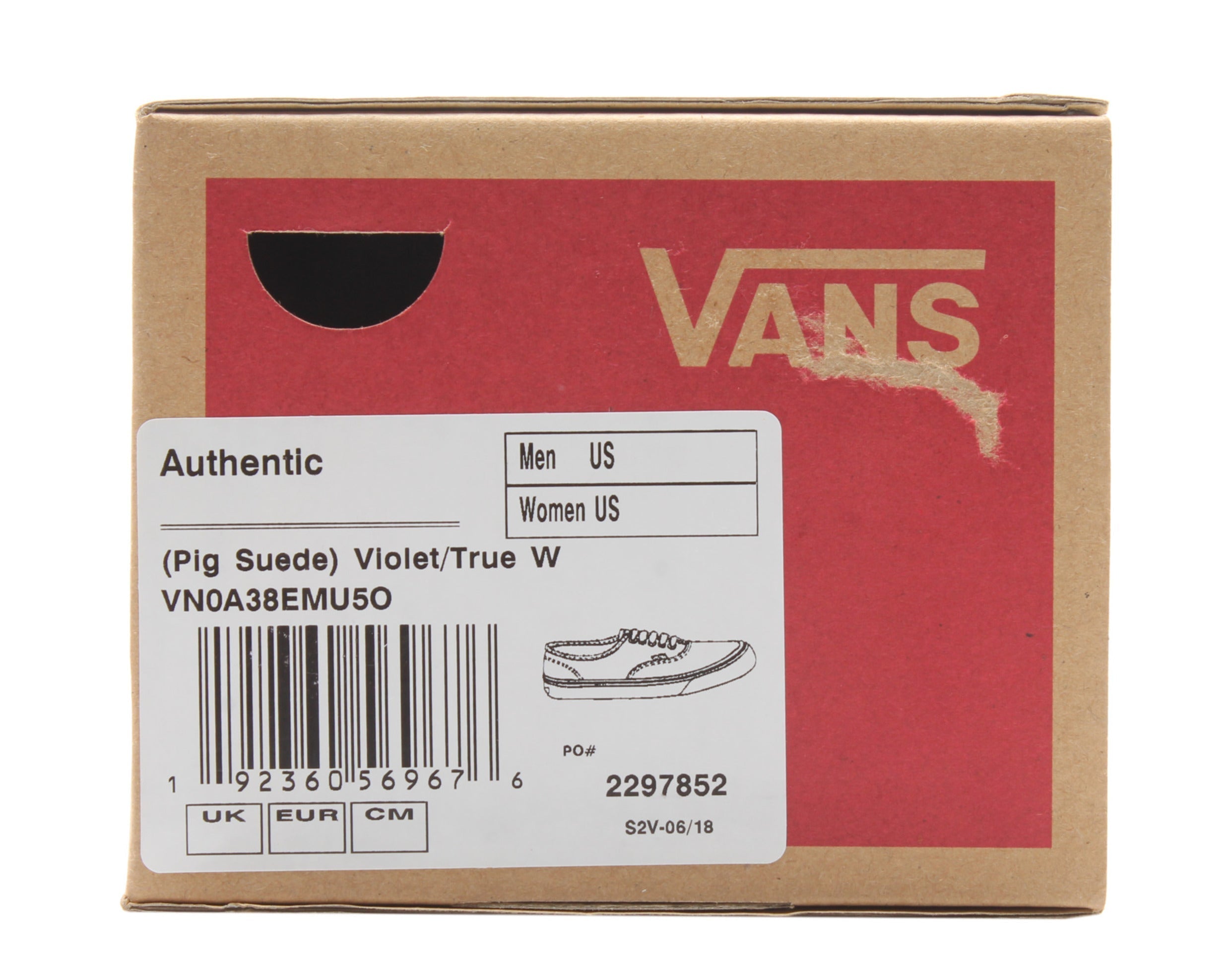 Vans Authentic Sneakers — True White/Violet Low-Top